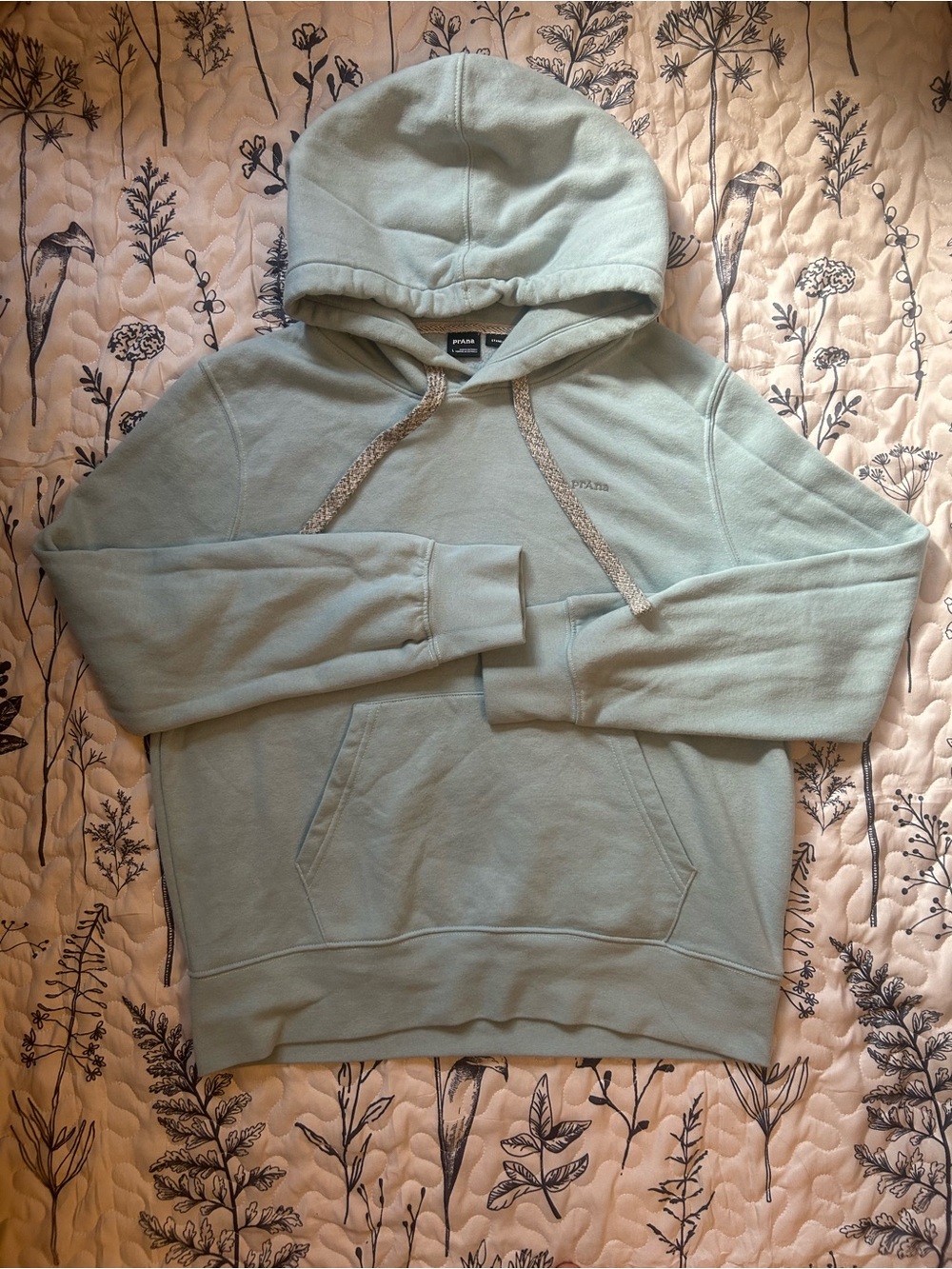 PrAna fleece hoodie light blue